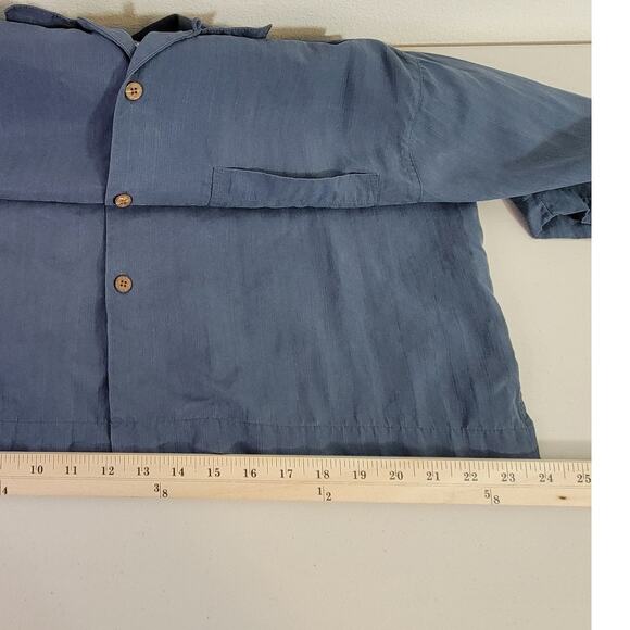 Tommy Bahama Embroidered Men's Silk Shirt Size L "Weekends, Weekdays, Whatever" - Picture 6 of 9